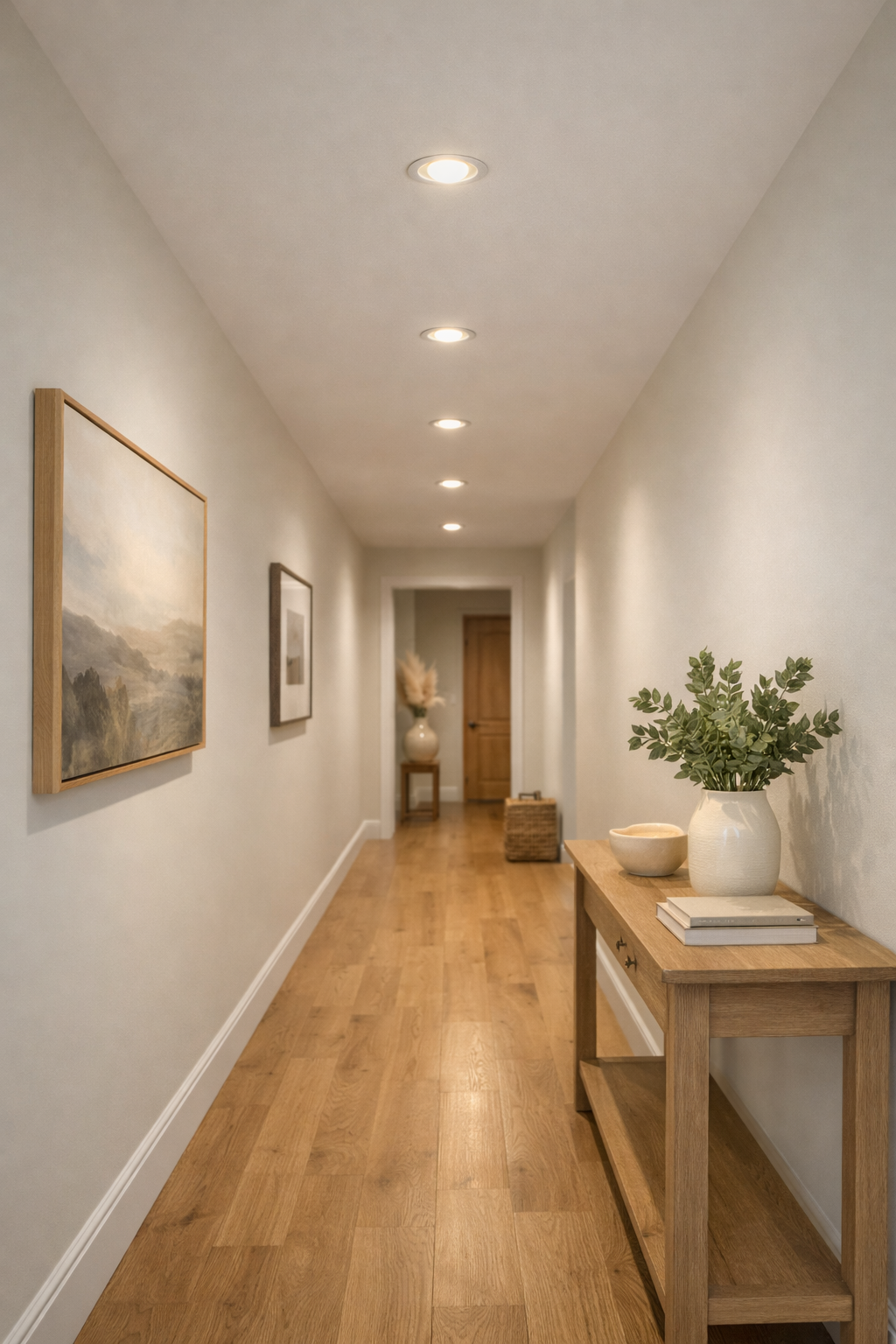 Vinaka Downlight Range installed in residential hallway